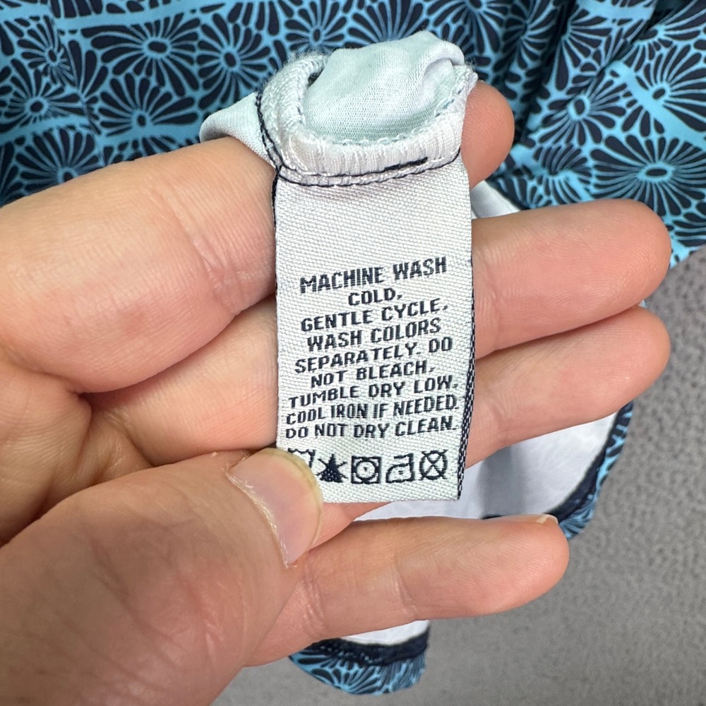 Reyn Spooner Polo Shirt Mens 2XL Blue Floral Limited Issue Medallion Performance - Picture 6 of 10